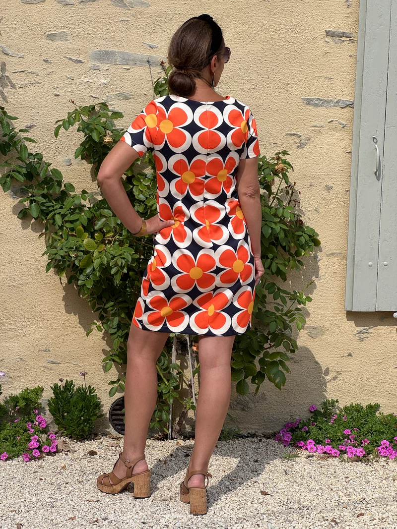 Robe SEVENTIES n°107 marine Hippocampe