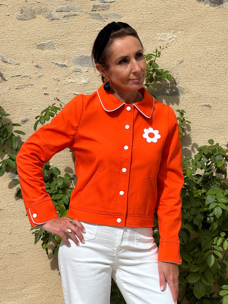 Blouson orange Miss Daisy Hippocampe