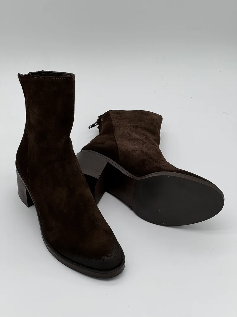 Boots chocolat croûte de cuir Cocci /02 Semerdjian