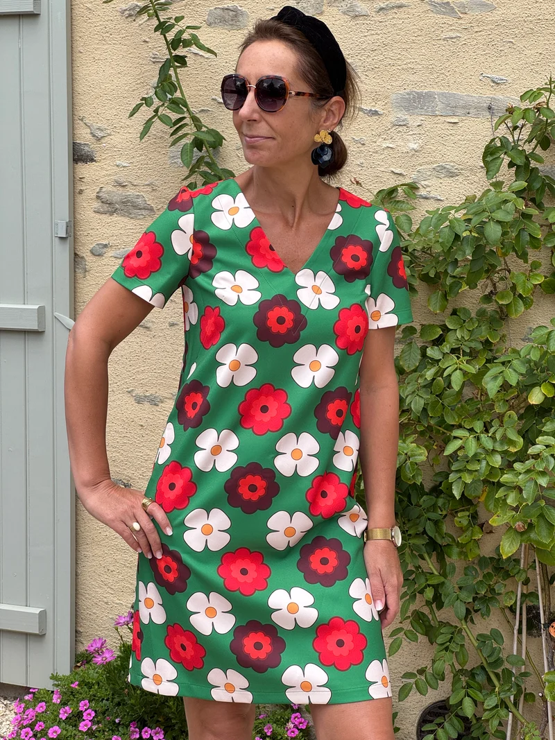 Robe SEVENTIES n°121 verte Hippocampe