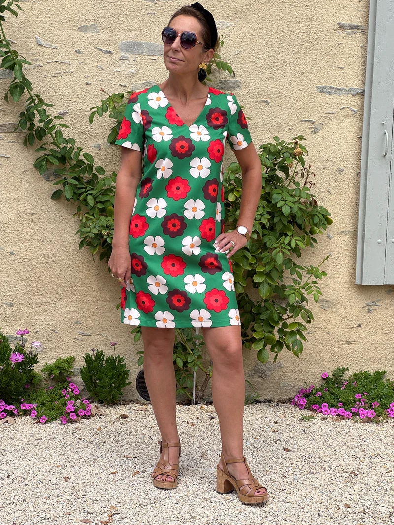 Robe SEVENTIES n°121 verte Hippocampe