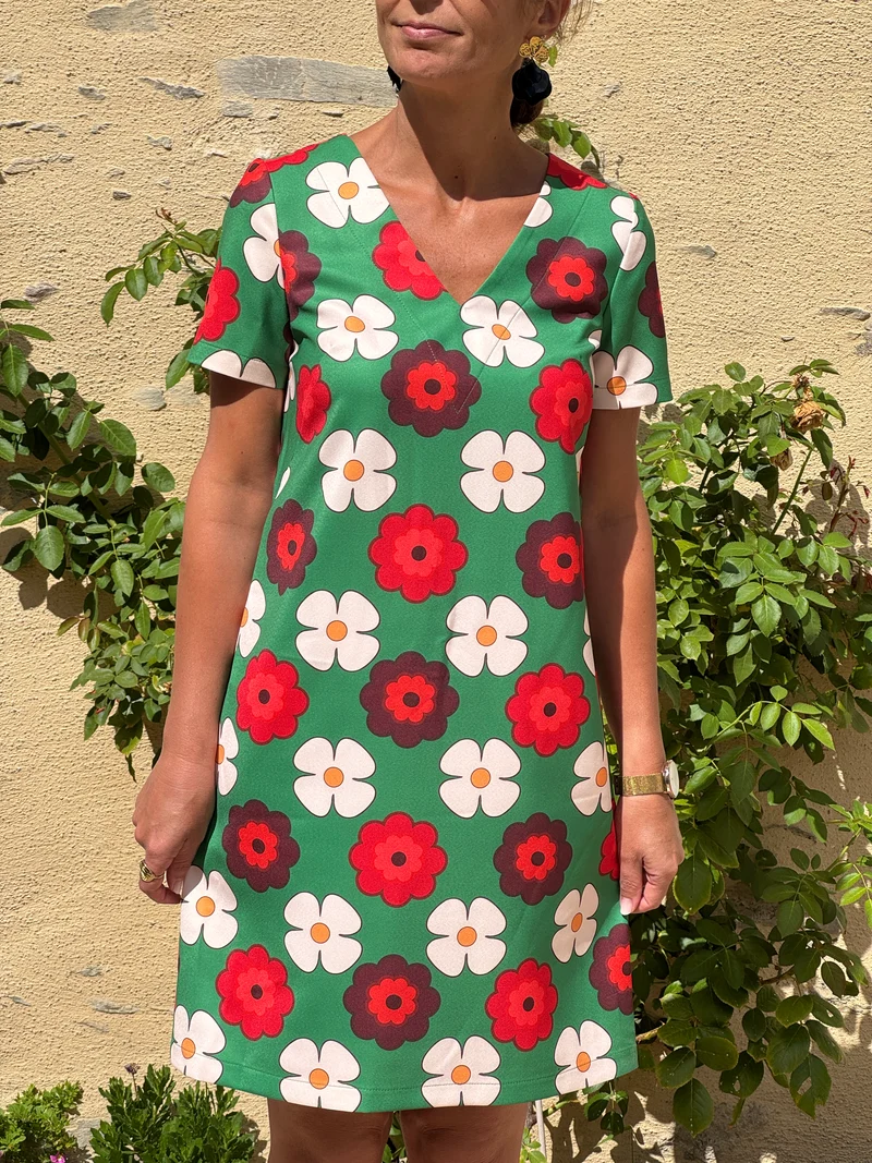 Robe SEVENTIES n°121 verte Hippocampe