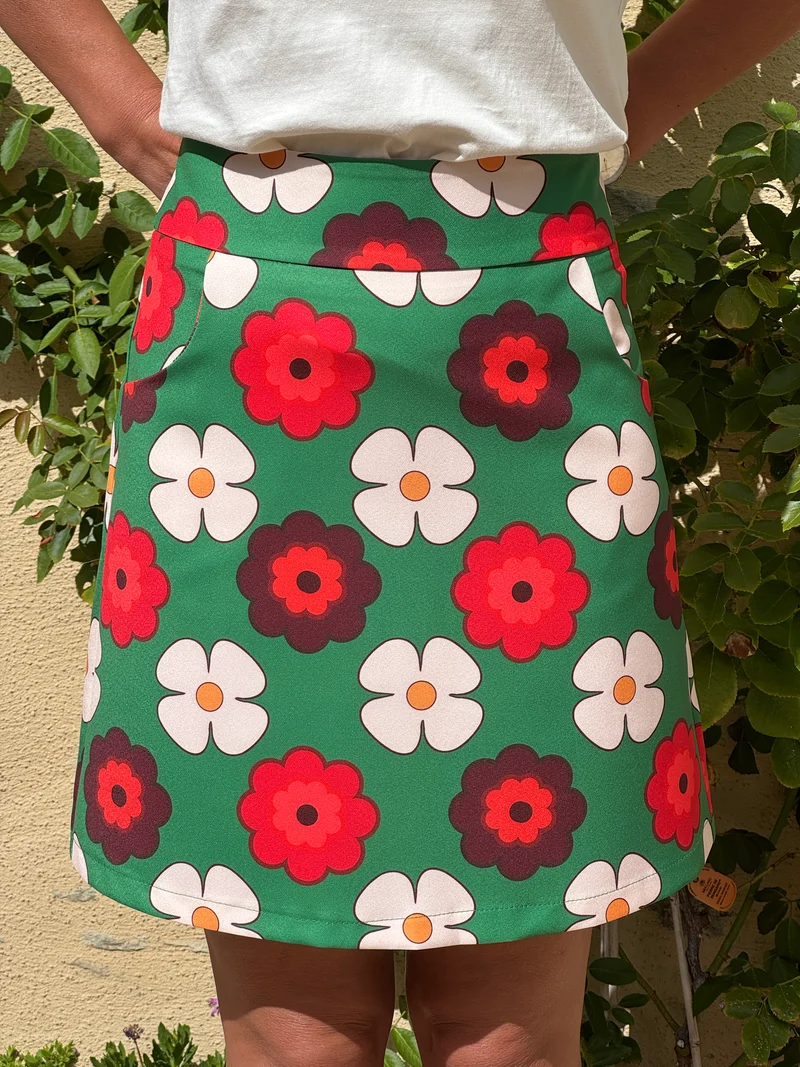 Jupe SEVENTIES n°121 verte Hippocampe