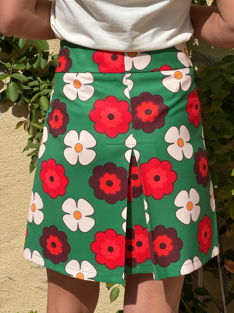 Jupe SEVENTIES n°121 verte Hippocampe