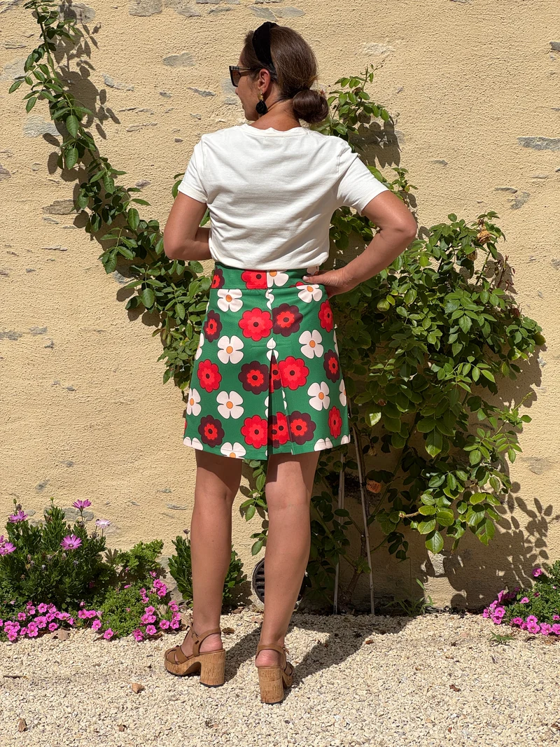 Jupe SEVENTIES n°121 verte Hippocampe