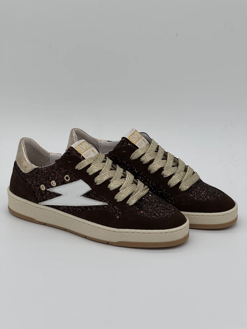 Basket paillettes chocolat blanc dorés DANY E200 A Semerdjian