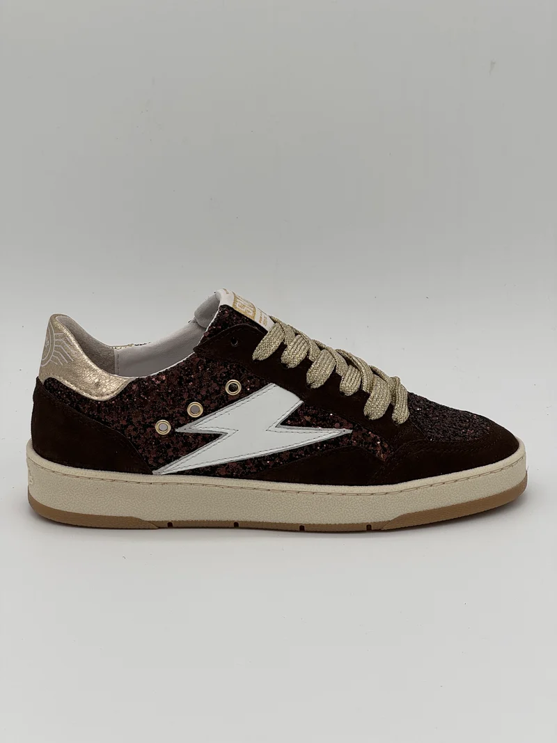Basket paillettes chocolat blanc dorés DANY E200 A Semerdjian