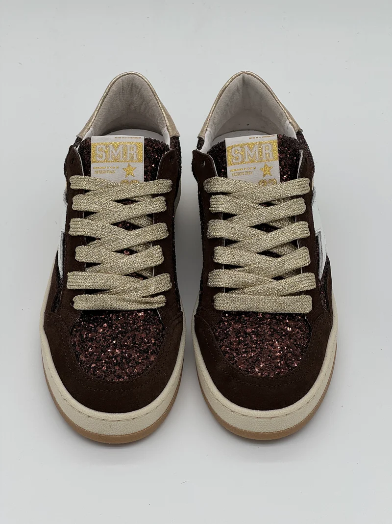 Basket paillettes chocolat blanc dorés DANY E200 A Semerdjian