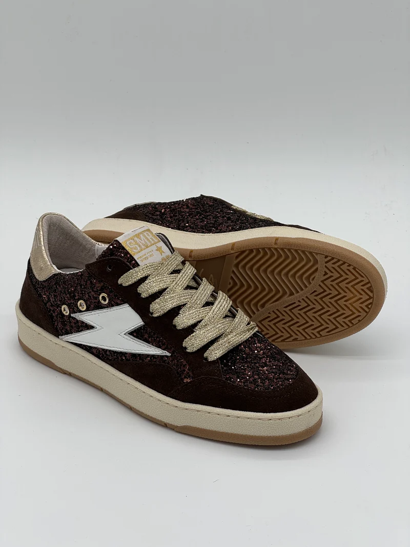 Basket paillettes chocolat blanc dorés DANY E200 A Semerdjian