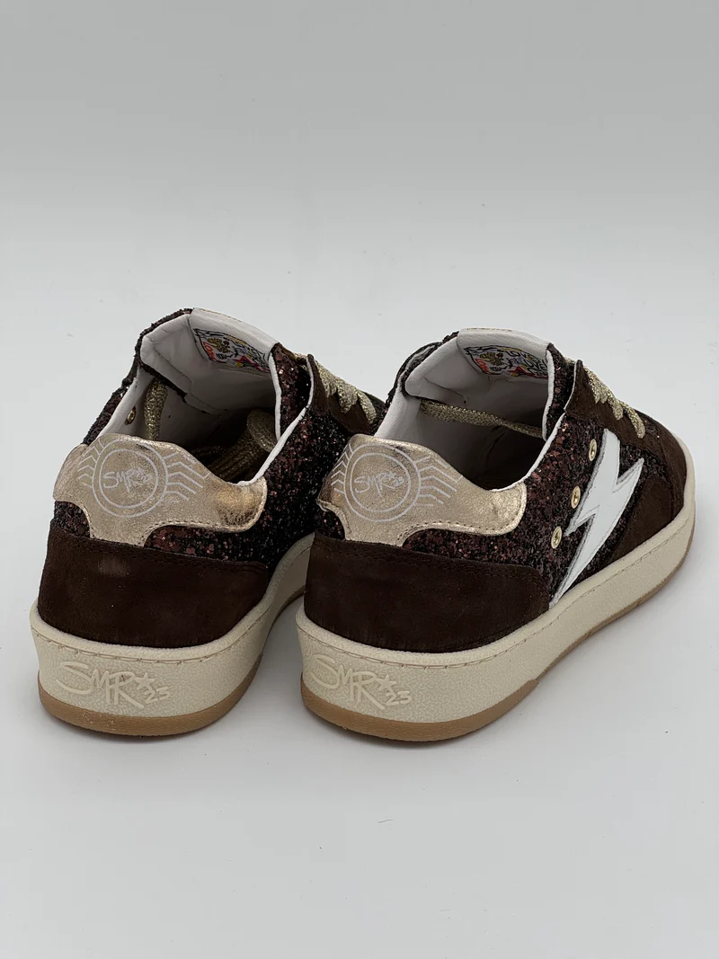 Basket paillettes chocolat blanc dorés DANY E200 A Semerdjian