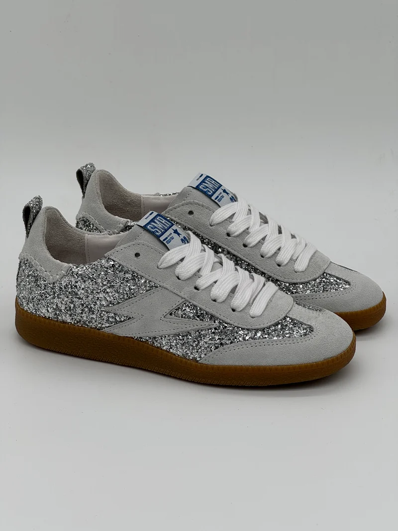Basket gris argentées pailletées KAYLA E114 Semerdjian