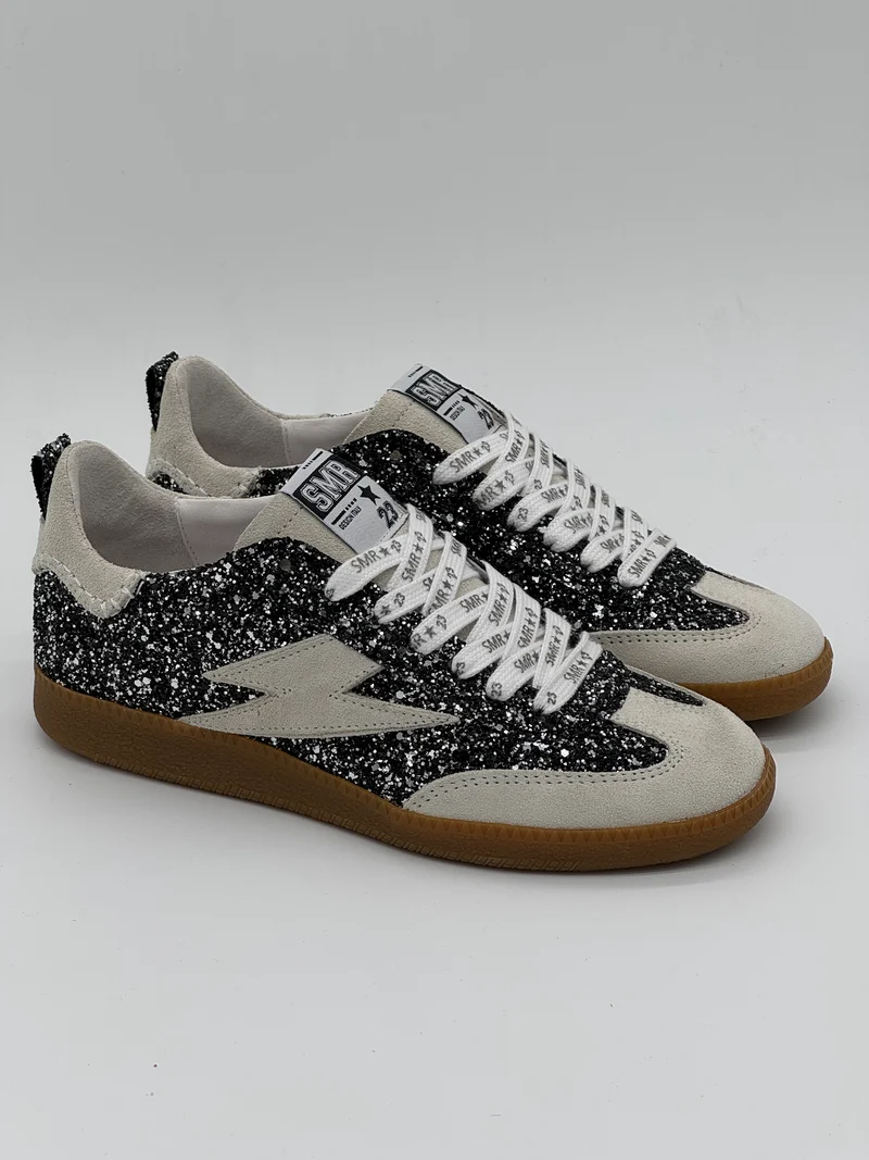Basket gris noir pailleté KAYLA E342 Semerdjian
