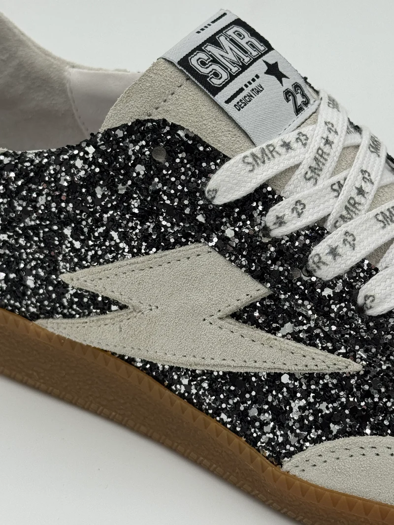Basket gris noir pailleté KAYLA E342 Semerdjian
