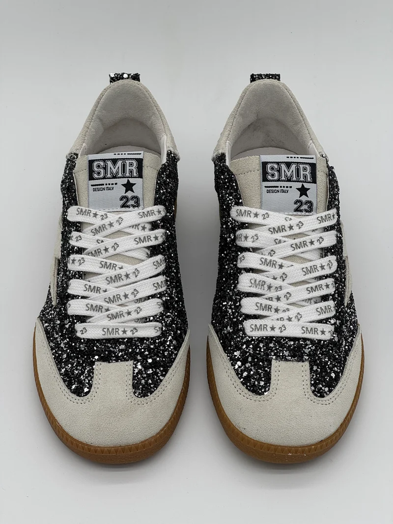 Basket gris noir pailleté KAYLA E342 Semerdjian