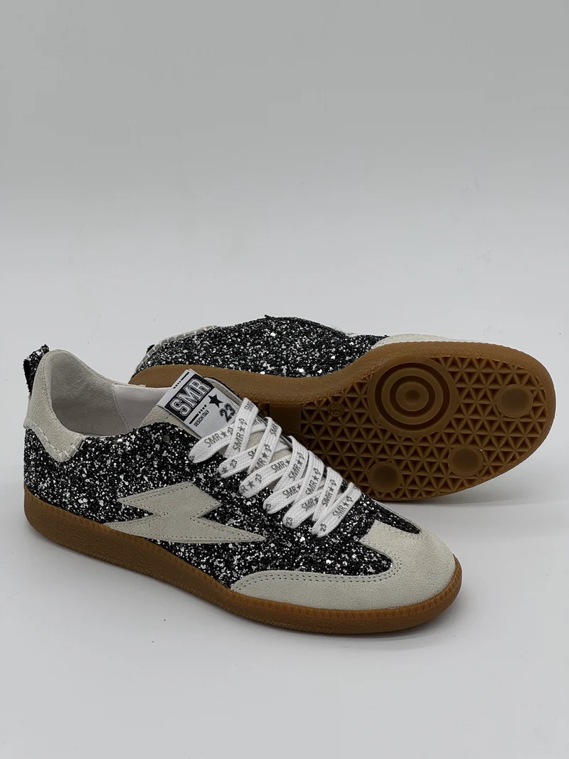 Basket gris noir pailleté KAYLA E342 Semerdjian