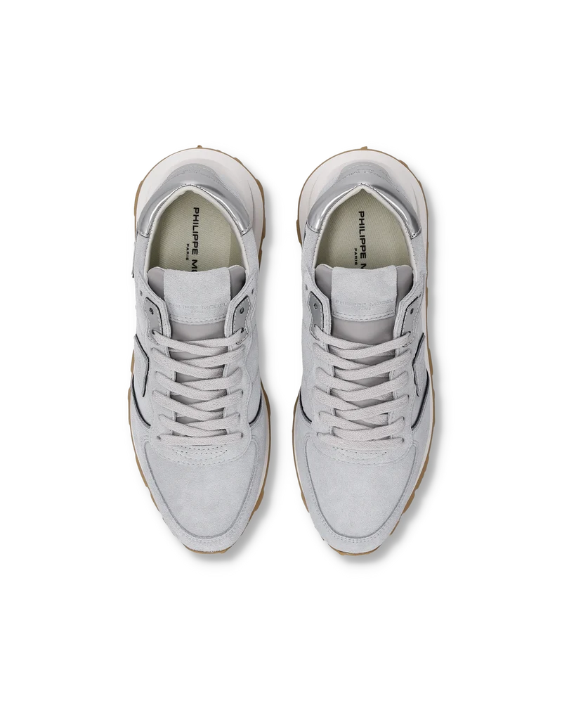 Sneakers Tropez Haute Women with metallic details, Light Blue