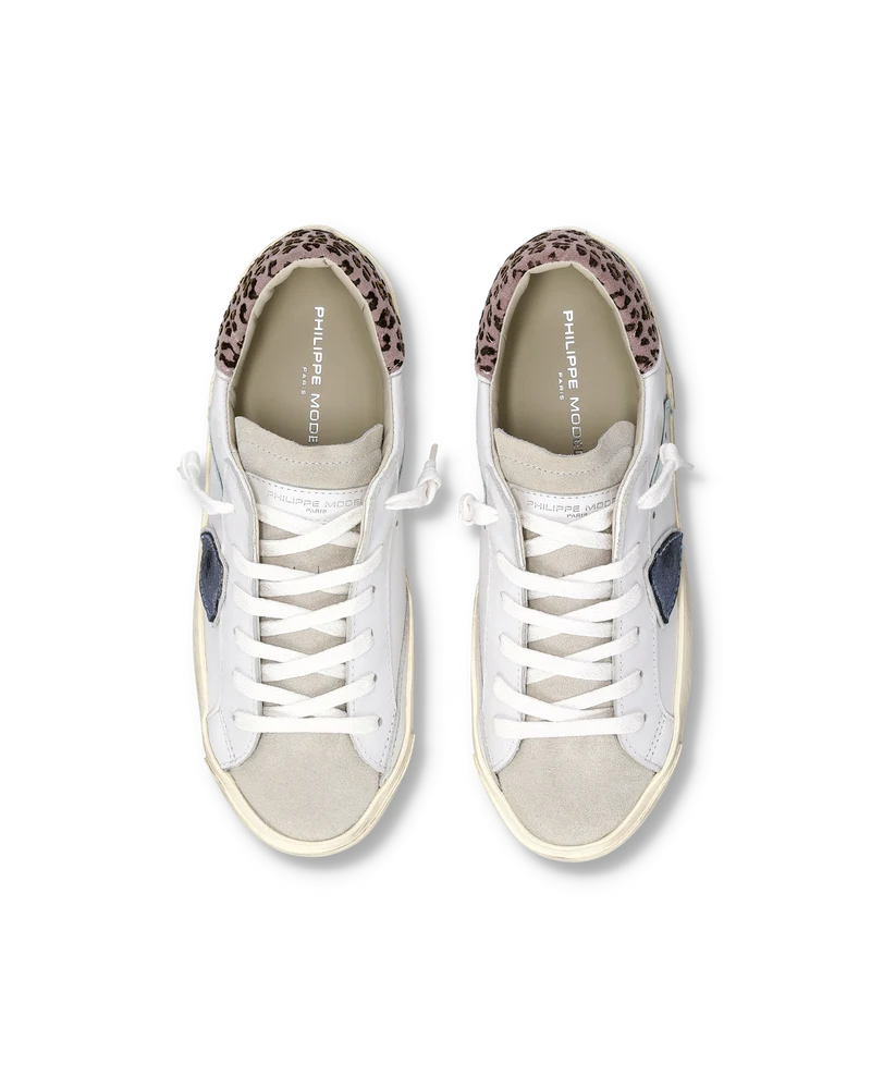 Sneakers Prsx Women, White Light Blue Animal-Print