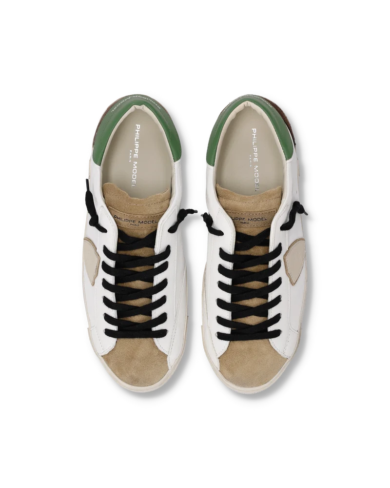 Sneakers Prsx Men, White Bottle Green Brown