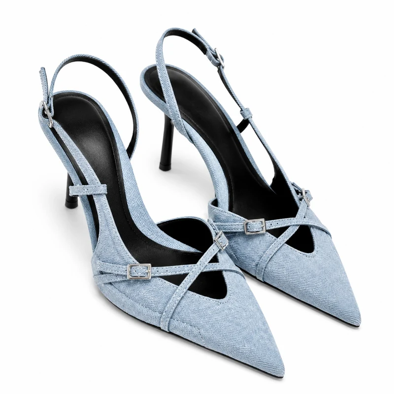 Pointed Toe Sandals with Strap Closure