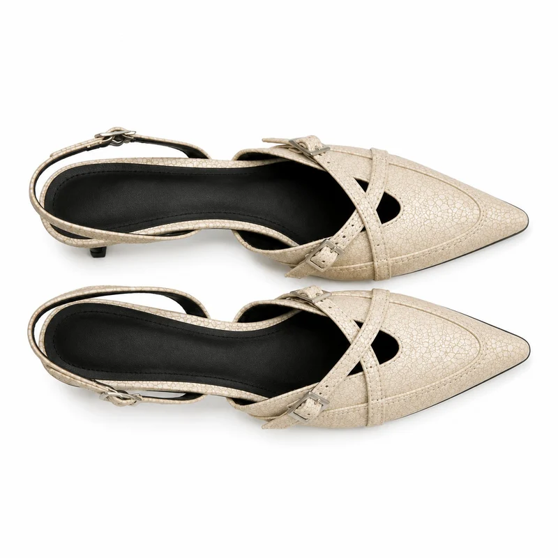 Pointed Toe Sandals with Strap Closure