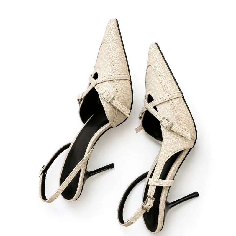 Pointed Toe Sandals with Strap Closure