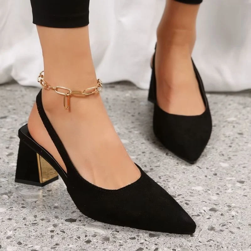 Chunky Heel Sandals with Elegant Straps