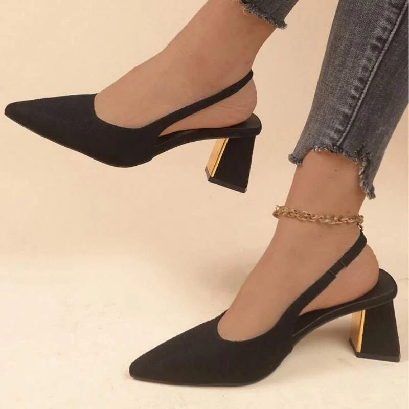 Chunky Heel Sandals with Elegant Straps