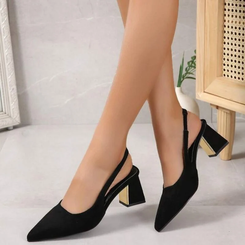 Chunky Heel Sandals with Elegant Straps