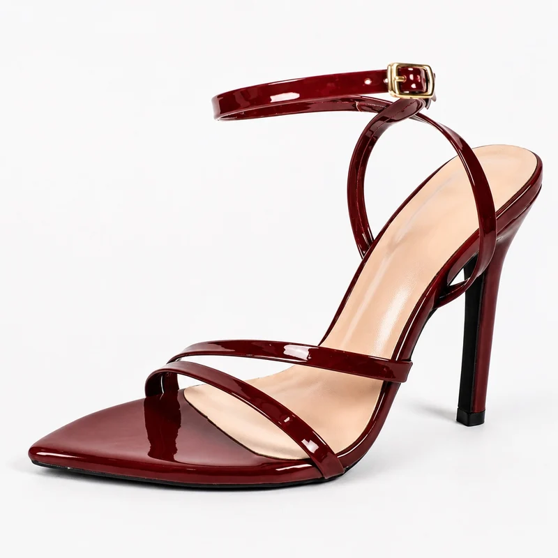 Patent Leather High Heel Sandals