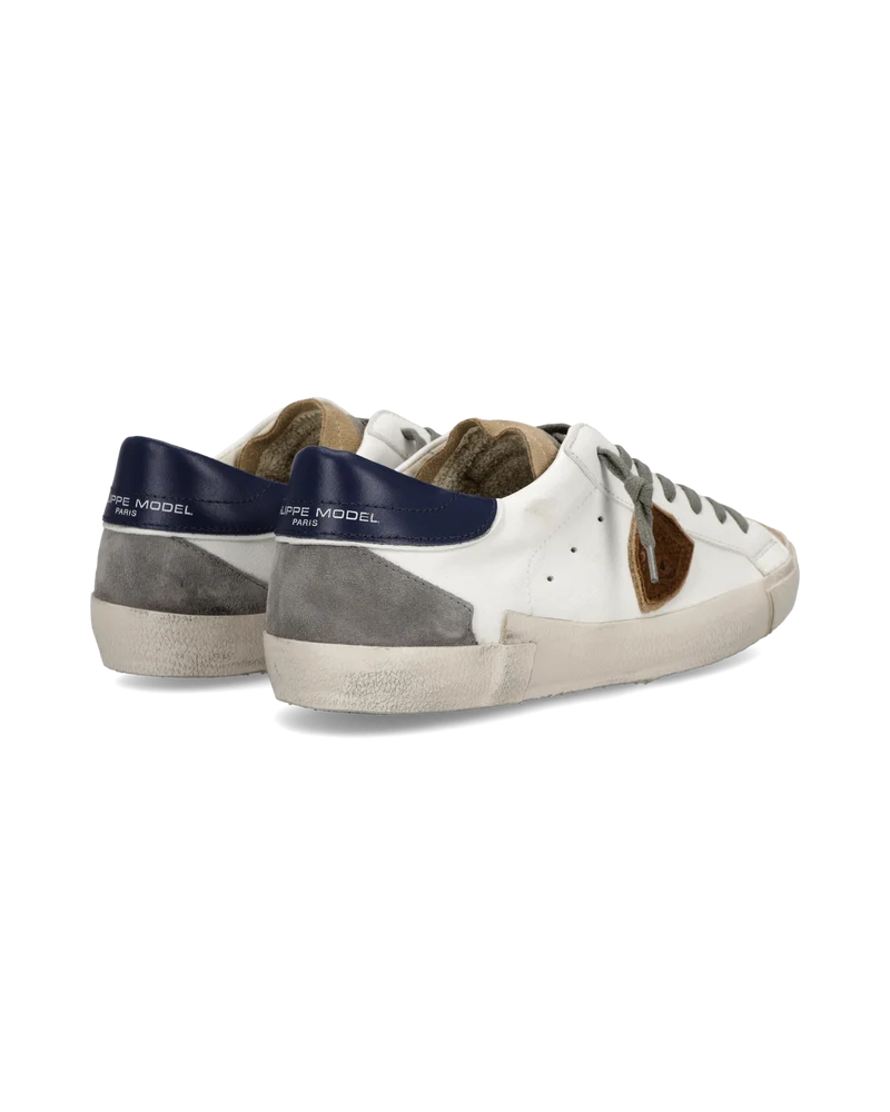 Sneakers Prsx Men, White Blue Grey