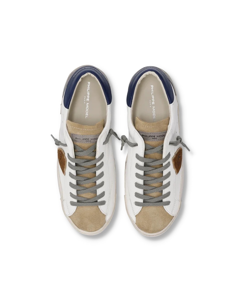 Sneakers Prsx Men, White Blue Grey