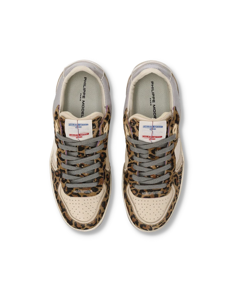 Sneakers Pgal Women, Beige Grey Animal-Print