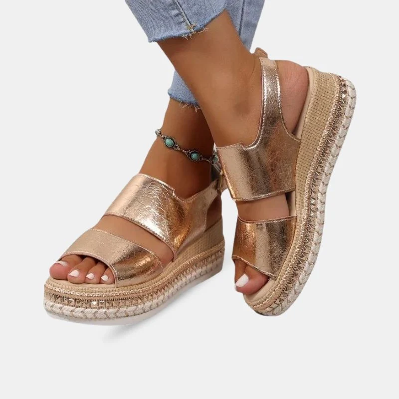 Gold Platform Sandal