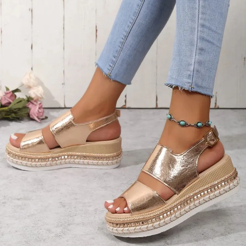 Gold Platform Sandal