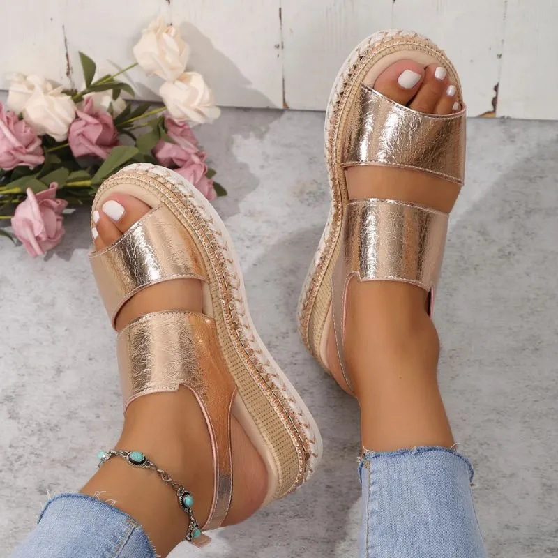 Gold Platform Sandal