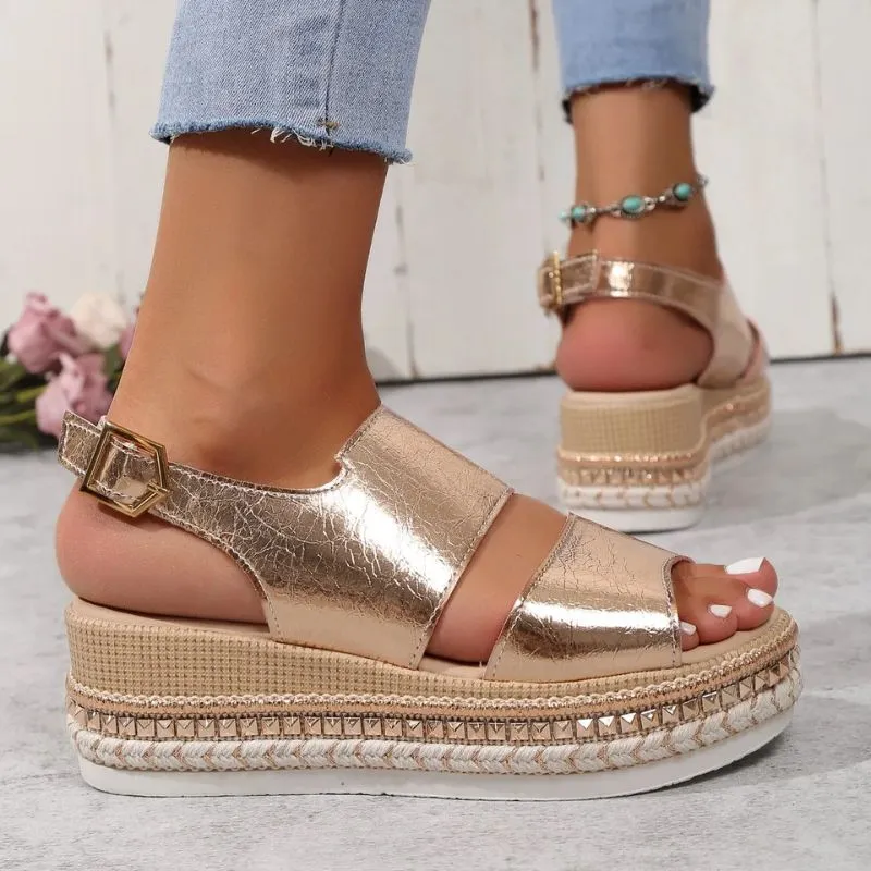 Gold Platform Sandal