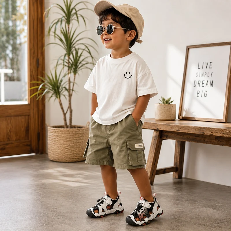 Modern Style Flexible Boy's Sandal