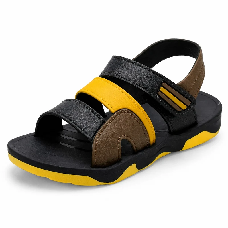 Boy's Summer Leather Sandal with Velcro
