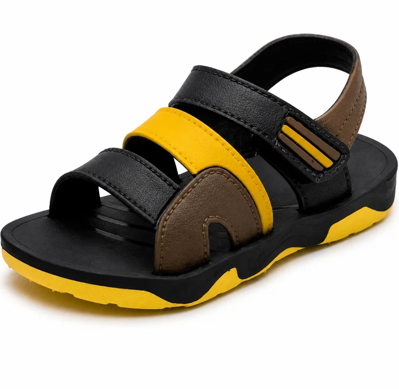 Boy's Summer Leather Sandal with Velcro