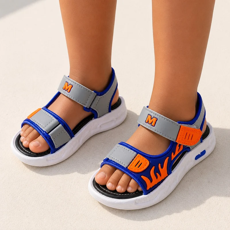 Boy's Sandal with Flames on the Side