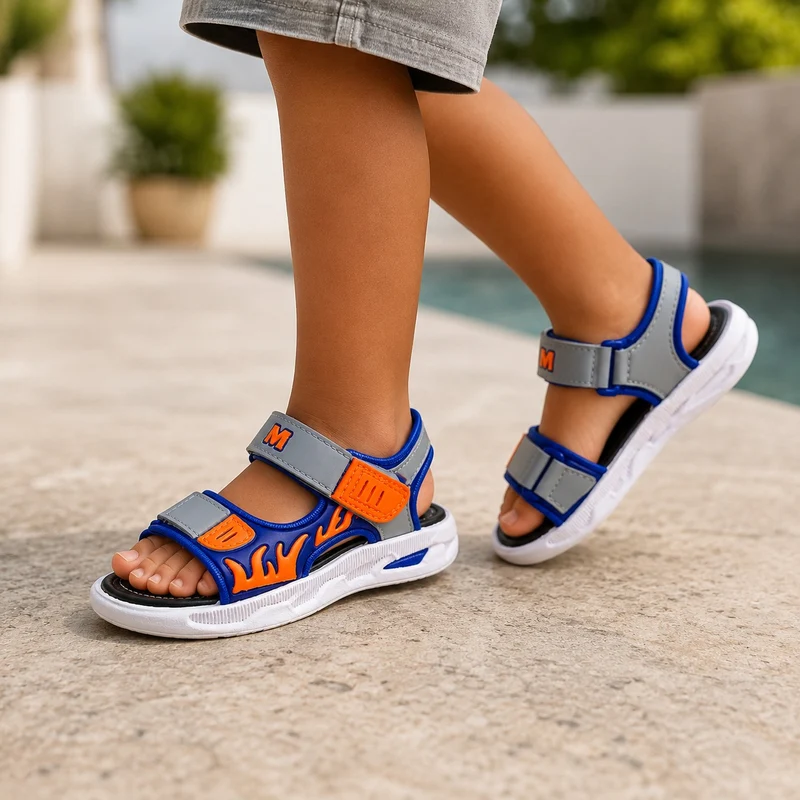 Boy's Sandal with Flames on the Side
