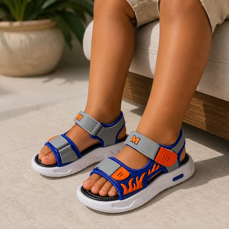 Boy's Sandal with Flames on the Side