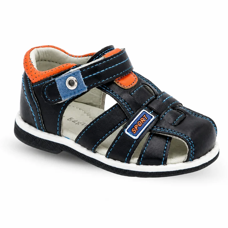 Boys Flat Faux Leather Sandal