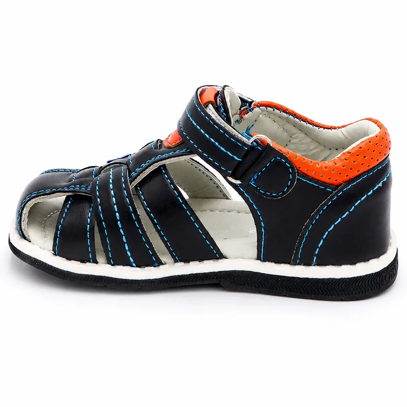 Boys Flat Faux Leather Sandal