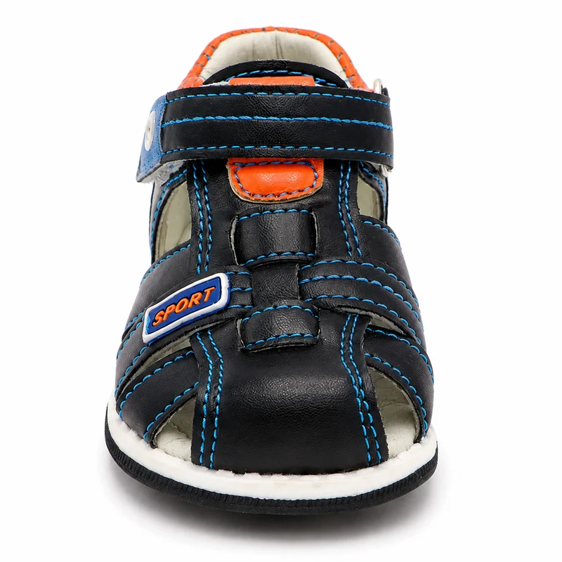 Boys Flat Faux Leather Sandal