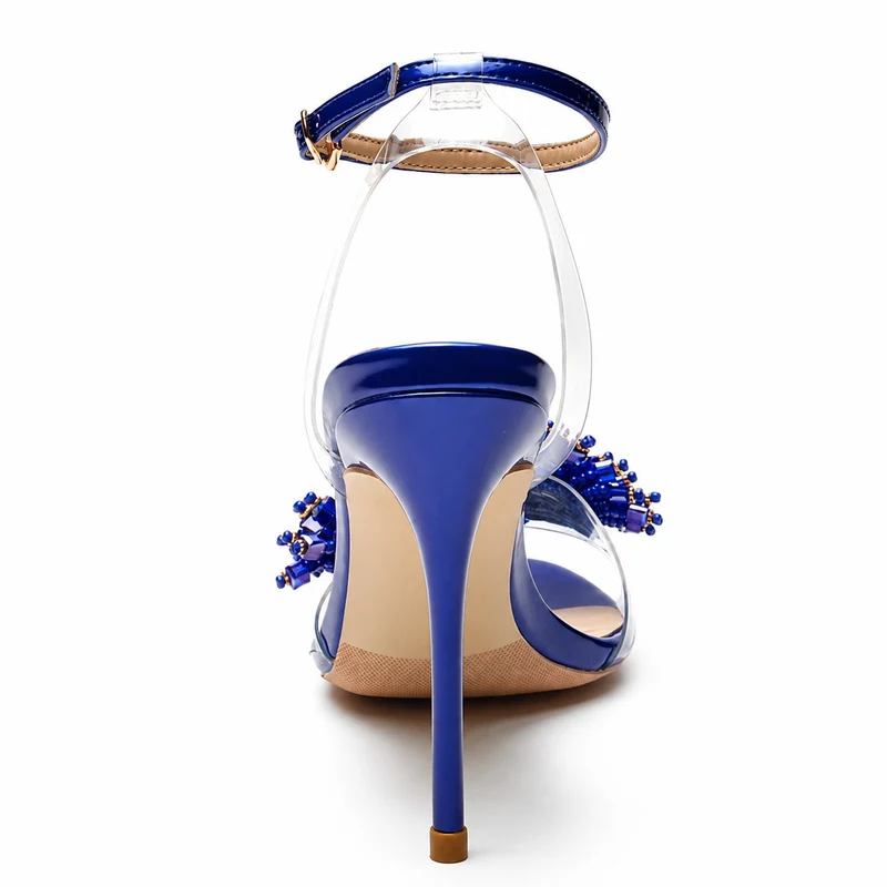 Navy Blue Open Sandal with Buckle Strap