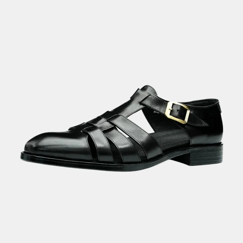 Men's Luxury Leather Heeled Sandal