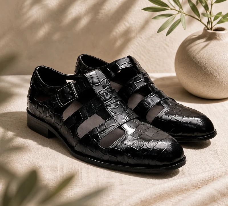 Men's Leather Shoe Style Sandal
