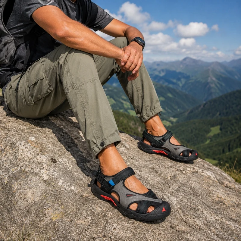 Men's Breathable Hiking Sandals with Strap