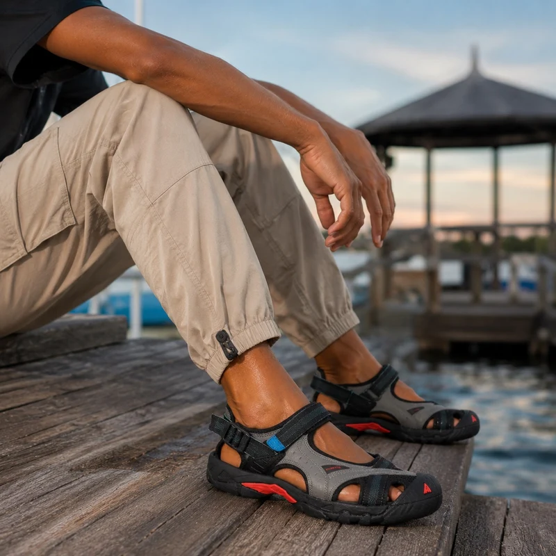 Men's Breathable Hiking Sandals with Strap